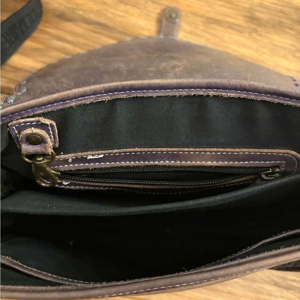 Bed Stu brown Leather Crossbody Bag Saddle purse - Picture 4 of 7